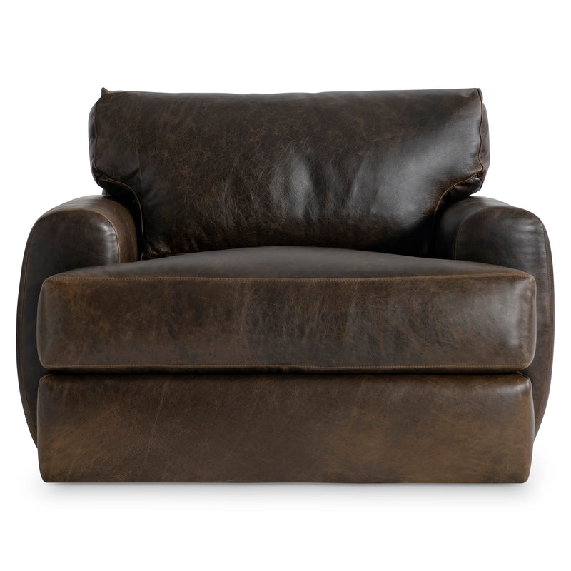 Bernhardt Cameron Leather Swivel Chair