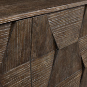 Bernhardt Linea Entertainment Console in Cerused Charcoal Finish