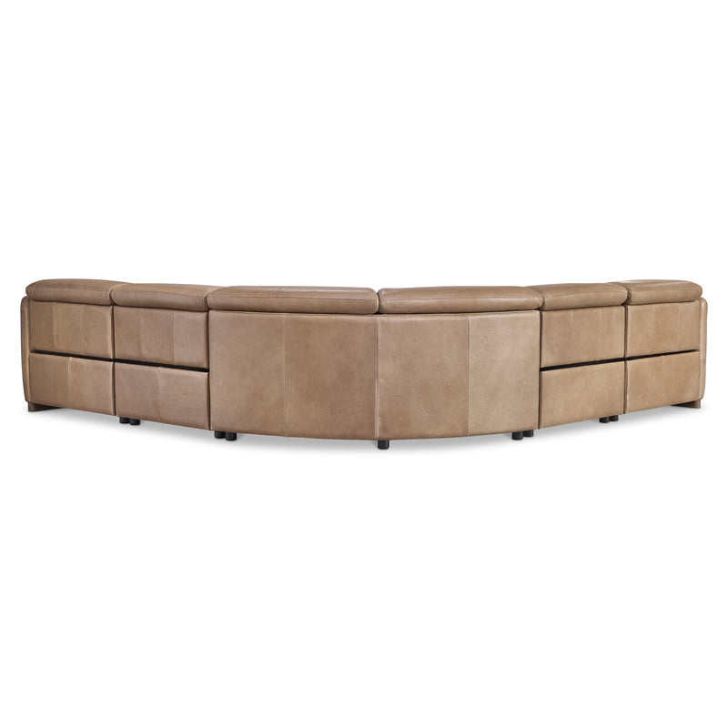 Bernhardt Alta 5-Piece Leather Power Motion Sectional
