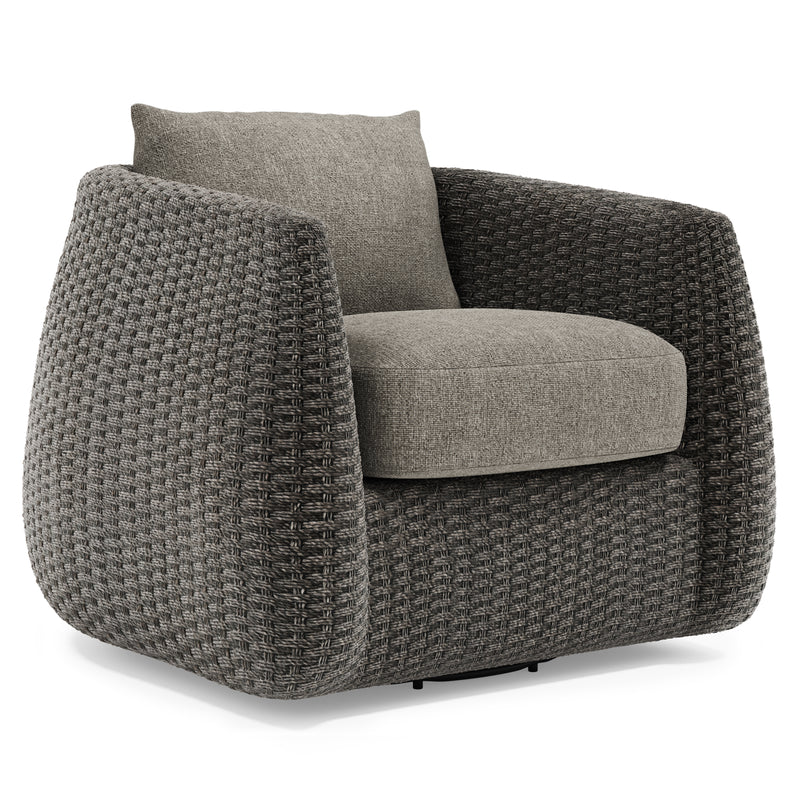 Bernhardt Sarene Outdoor Swivel Chair, Grey