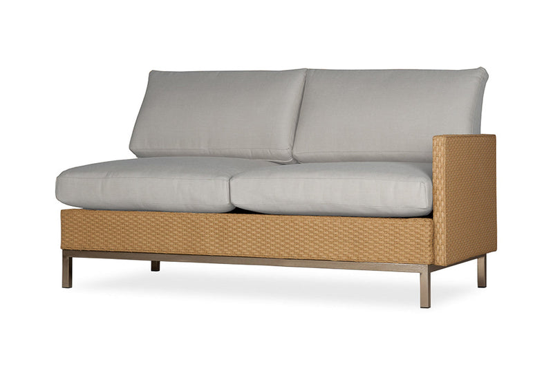 Lloyd Flanders Elements Left Arm Settee with Loom Arm and Back