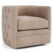 Bernhardt Palazzo Beige Fabric Swivel Chair