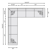 Bernhardt Bliss Fabric 160" Sectional