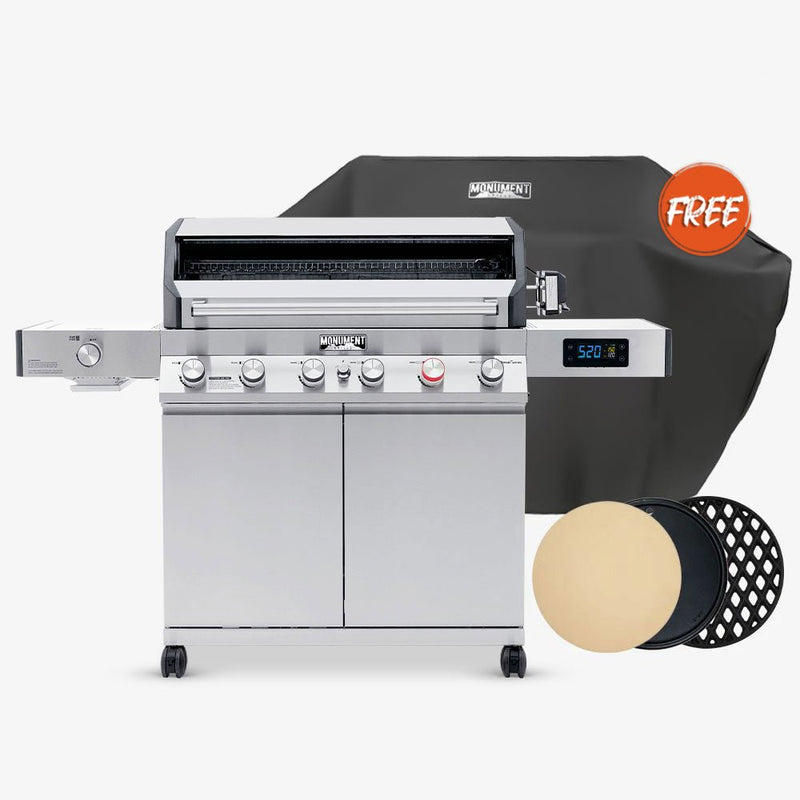 Monument Grills Denali 605Pro | Stainless Smart Propane Gas Grill