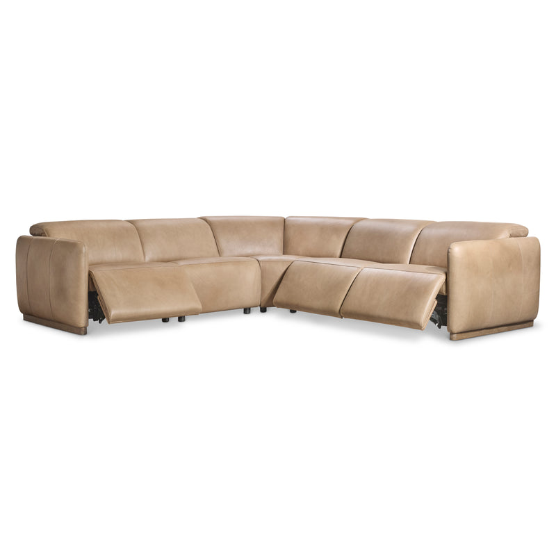 Bernhardt Alta 5-Piece Leather Power Motion Sectional