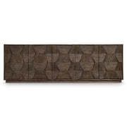 Bernhardt Linea Entertainment Console in Cerused Charcoal Finish
