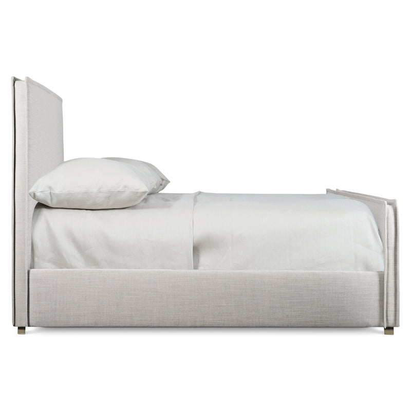 Bernhardt Sawyer Upholstered Panel Bed, Queen - Greige