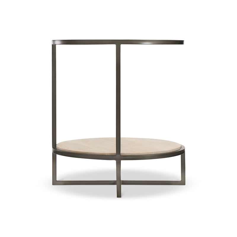 Bernhardt Harlow Metal Round Chairside Table