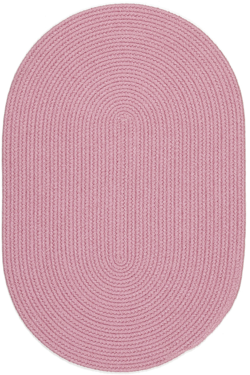 Happy Braids Solid Pink Polypropylene Outdoor Rug