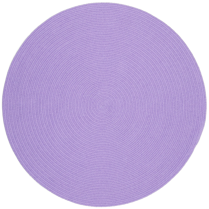 Happy Braids Solid Violet Polypropylene Outdoor Rug