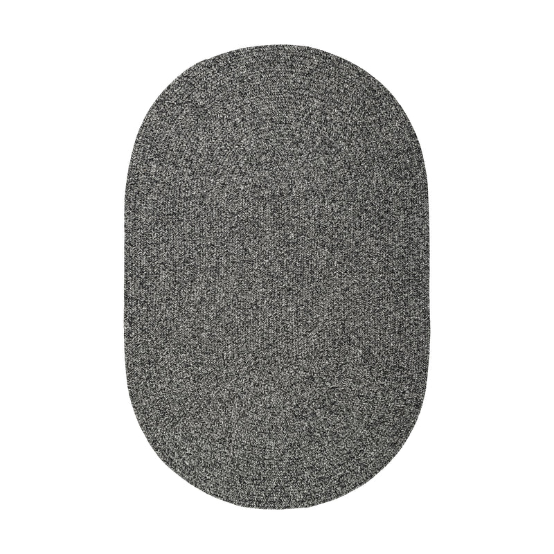 Elegance Frosty Black Polypropylene Outdoor Rug