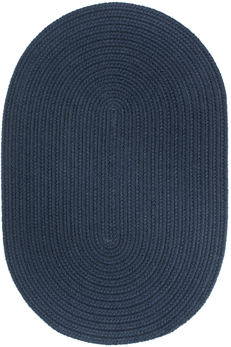 Solid Poly Navy Polypropylene Outdoor Rug