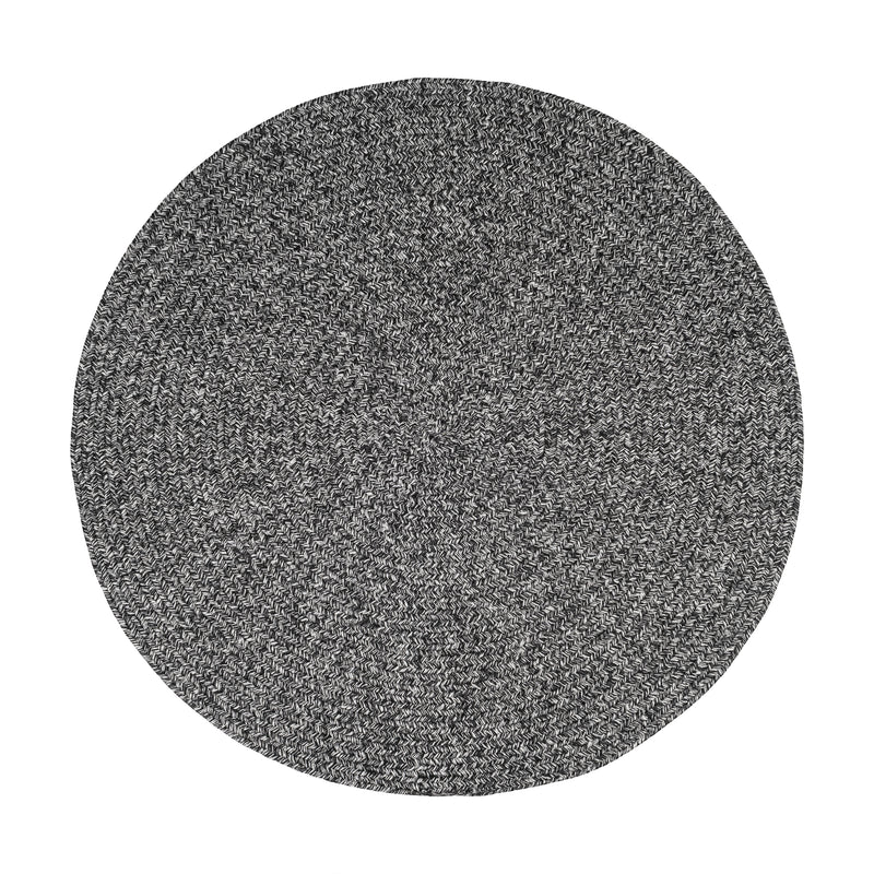 Elegance Frosty Black Polypropylene Outdoor Rug