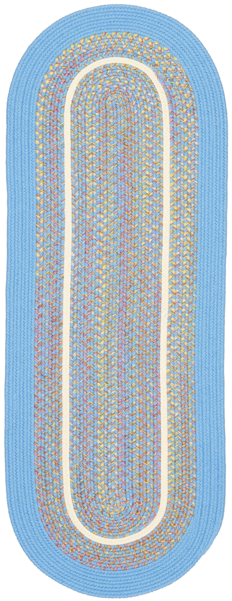 Kids' Isle Aqua Blue Polypropylene Outdoor Rug