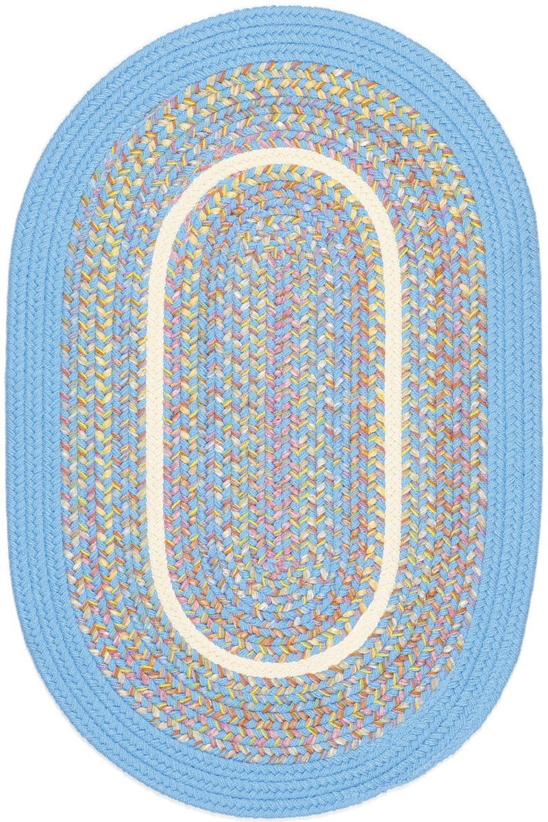 Kids' Isle Aqua Blue Polypropylene Outdoor Rug