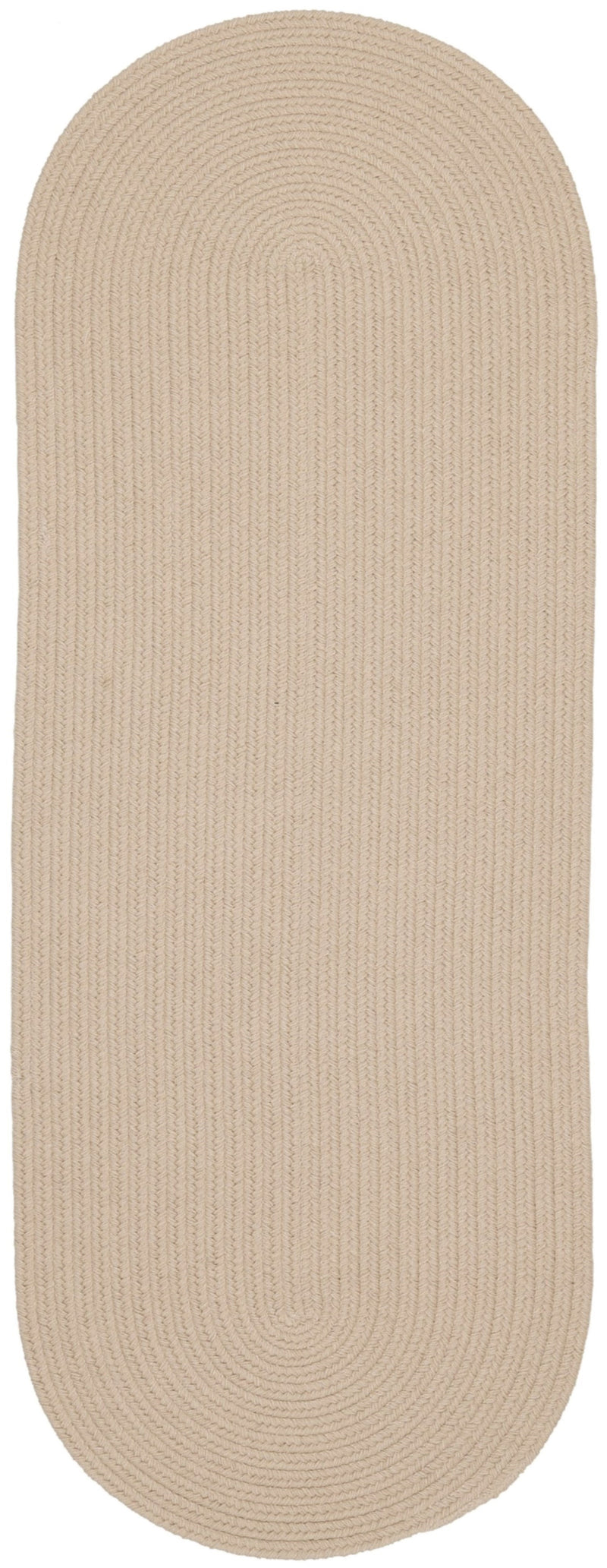 Happy Braids Solid SandBeige Polypropylene Outdoor Rug