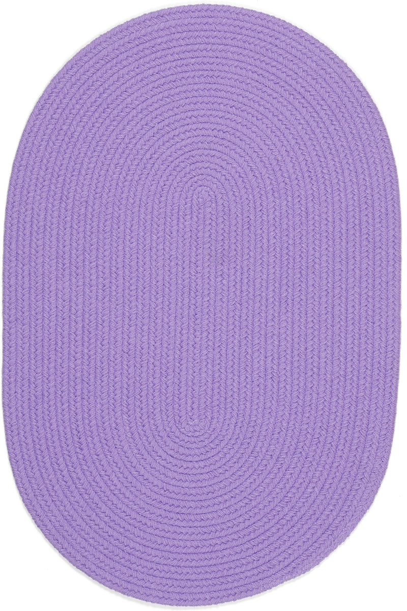Happy Braids Solid Violet Polypropylene Outdoor Rug