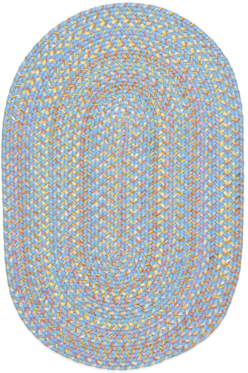 Playtime Aqua Blue Polypropylene Outdoor Rug