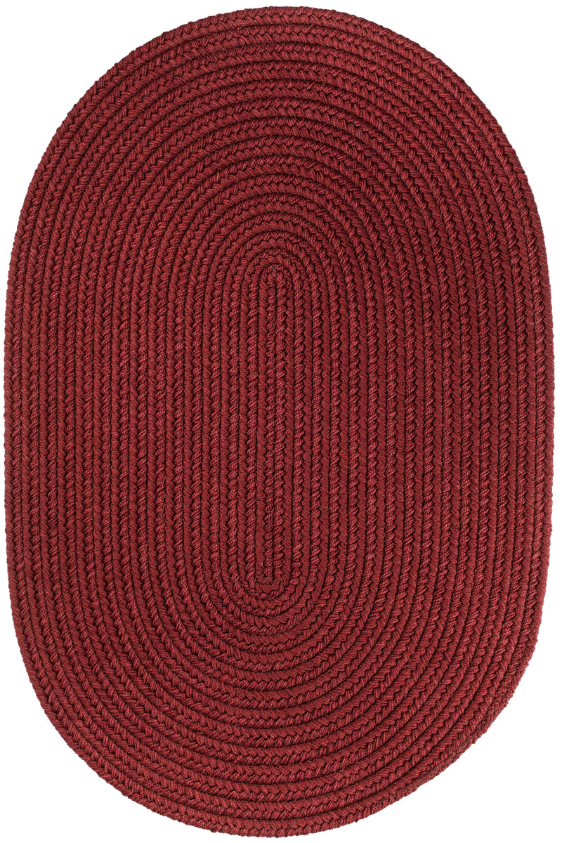 Solid Poly Colonial Red Polypropylene Outdoor Rug