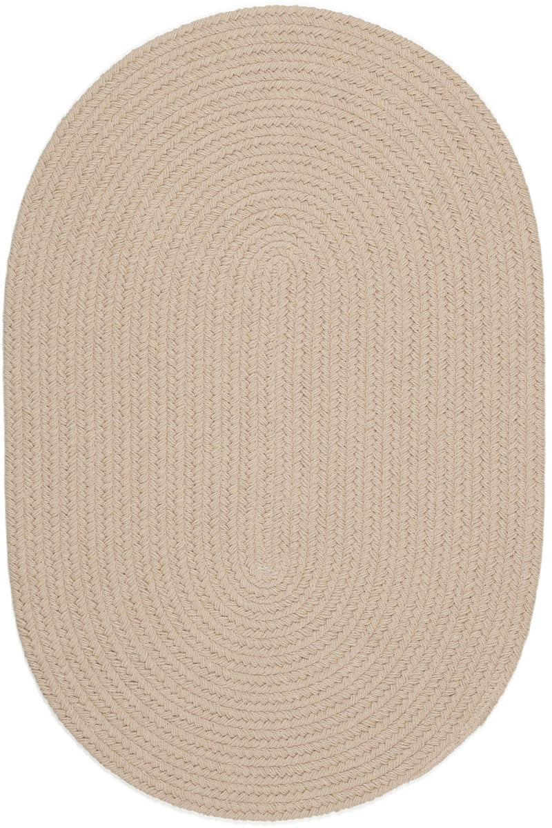 Happy Braids Solid SandBeige Polypropylene Outdoor Rug