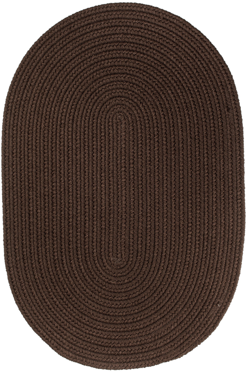 Solid Poly Brown Polypropylene Outdoor Rug