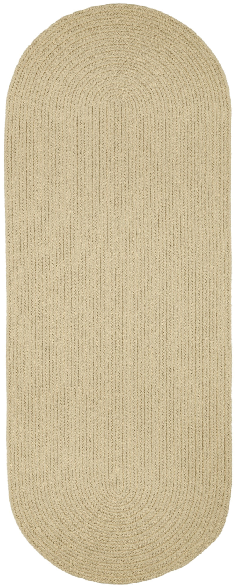 Solid Poly Cream Polypropylene Outdoor Rug