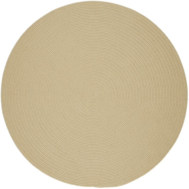 Solid Poly Cream Polypropylene Outdoor Rug