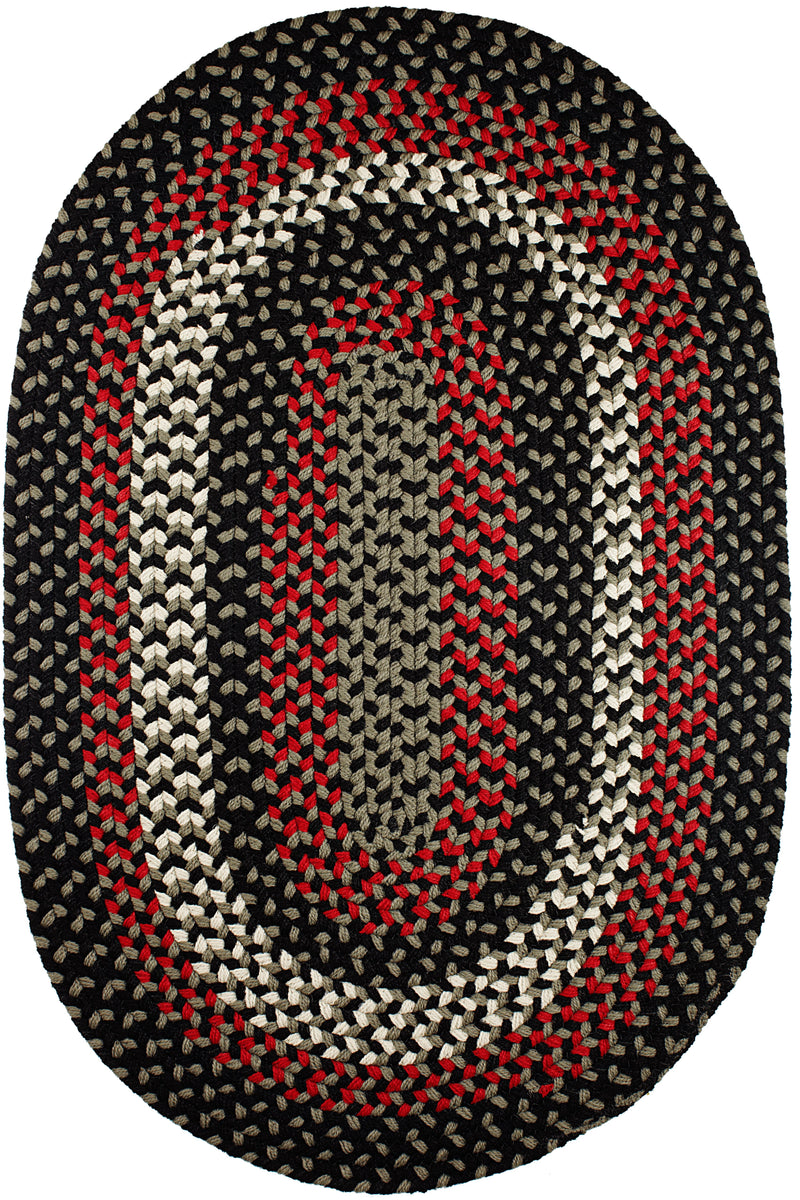 Manhattan Black Satin Polypropylene Outdoor Rug