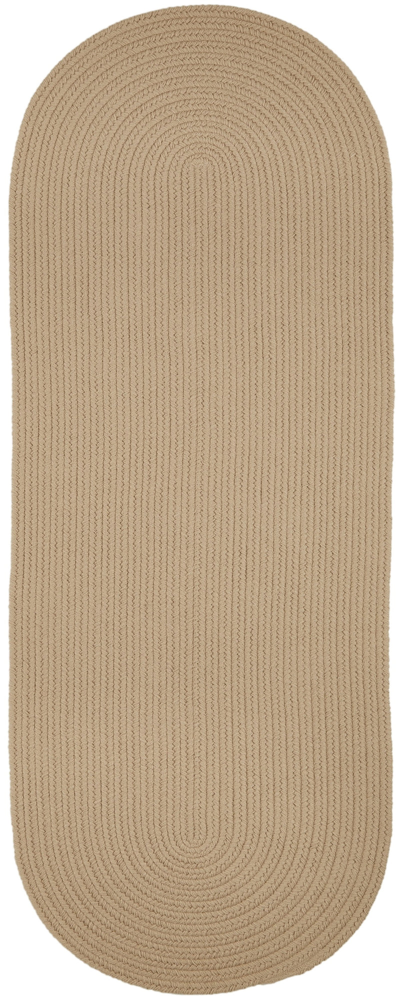 Solid Poly Beige Polypropylene Outdoor Rug