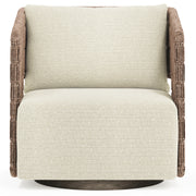 Bernhardt Maldives Outdoor Swivel Chair, Cream