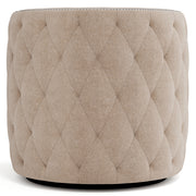 Bernhardt Palazzo Beige Fabric Swivel Chair