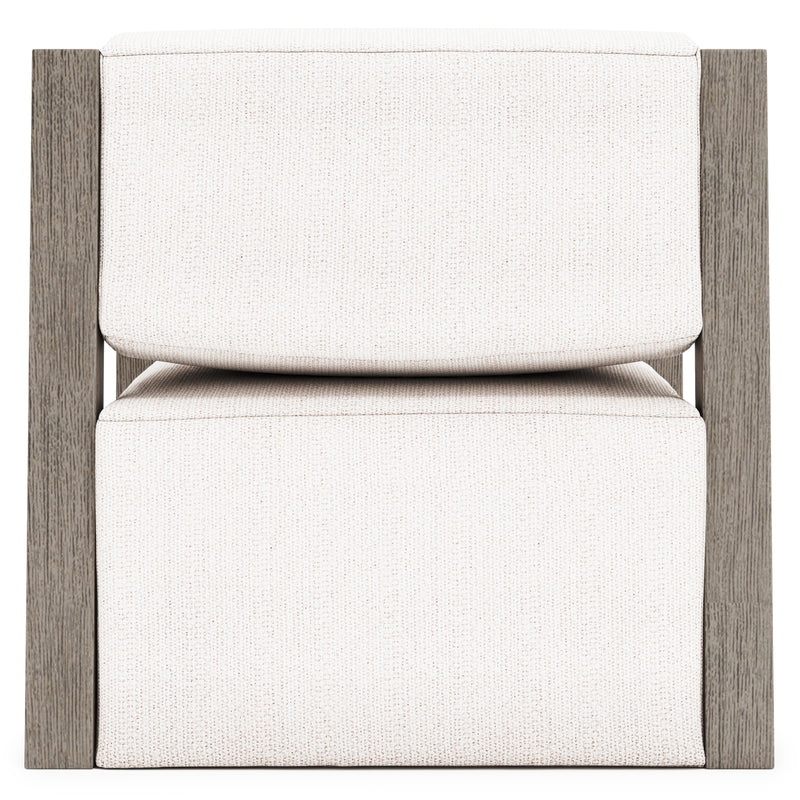 Bernhardt Leilani Outdoor Swivel Chair, Weathered Teak Finish