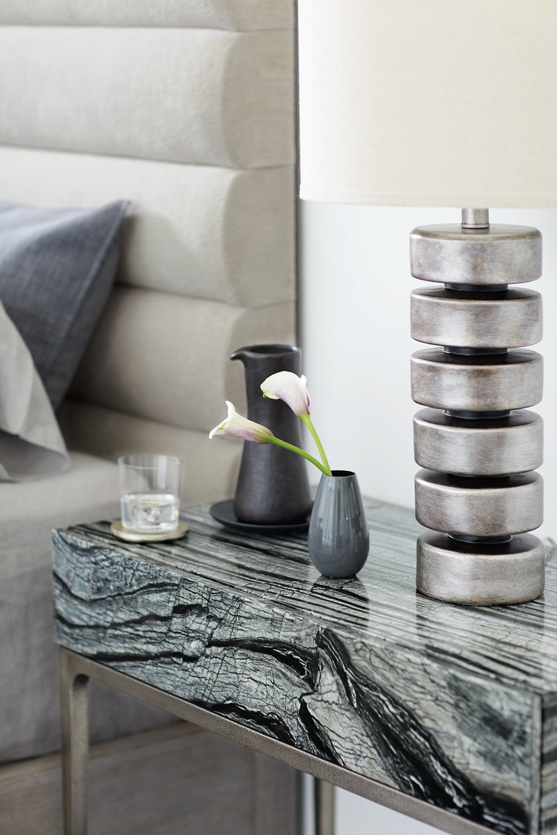 Bernhardt Linea Black Marble Nightstand