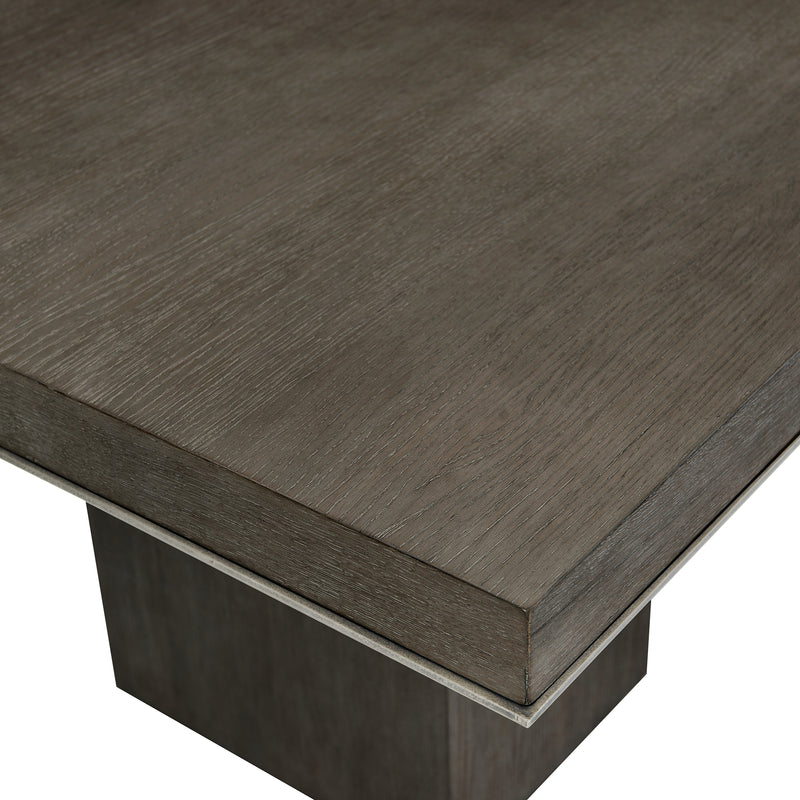 Bernhardt Linea Rectangular Dining Table in Cerused Charcoal