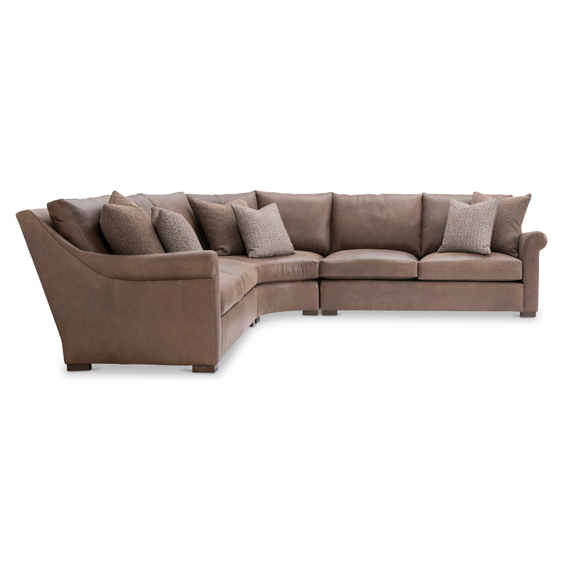 Bernhardt Keirnan 3-Piece Leather Sectional