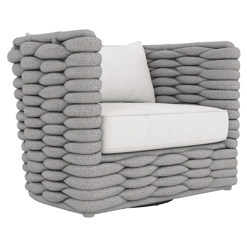 Bernhardt Wailea Nordic Gray Outdoor Swivel Chair