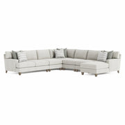 Bernhardt Mila 6-Piece Fabric Sectional with Right Facing Chaise