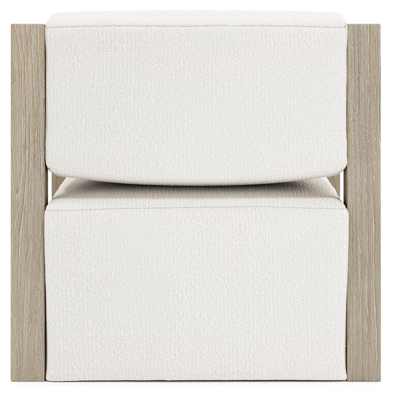 Bernhardt Leilani Outdoor Swivel Chair, Sea Oat Finish