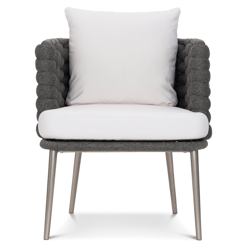 Bernhardt Santa Cruz Outdoor Arm Chair in Cadet Grey