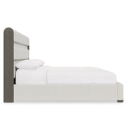 Bernhardt Prado King Panel Bed in Porcini Finish