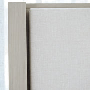 Bernhardt Axiom King Upholstered Panel Bed with Wooden Footboard and Side Rails