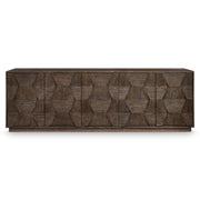 Bernhardt Linea Entertainment Console in Cerused Charcoal Finish