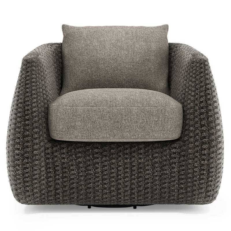 Bernhardt Sarene Outdoor Swivel Chair, Grey