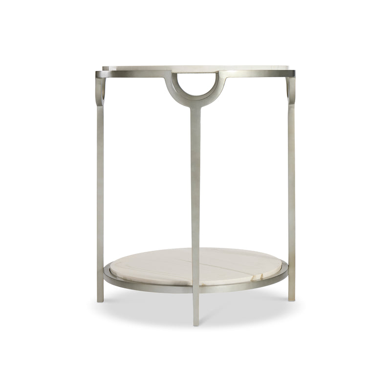 Bernhardt Morello Oval Metal End Table