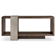 Bernhardt Linea Console Table in Cerused Charcoal Finish