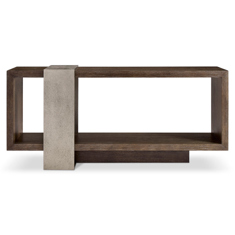Bernhardt Linea Console Table in Cerused Charcoal Finish