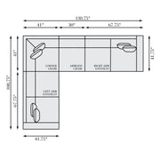 Bernhardt Barnes 4-Piece Fabric Sectional