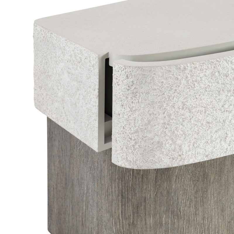 Bernhardt Monolith Faux Stone Nightstand