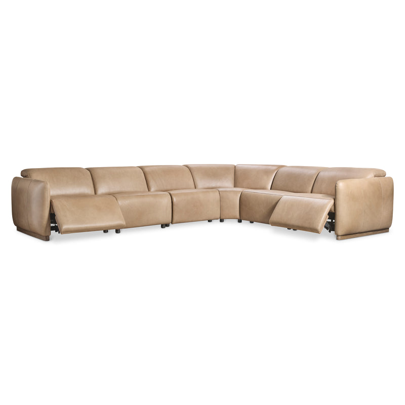 Bernhardt Alta 6-Piece Leather Power Motion Sectional