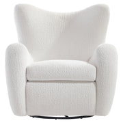 Bernhardt Silvi Fabric Swivel Chair, White
